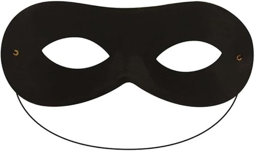 Black superhero domino - black,