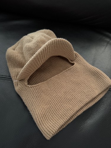 Vintage knit beige ski mask - beige, 1