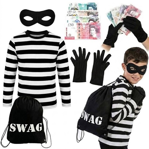 Kids burglar costume long - kids,