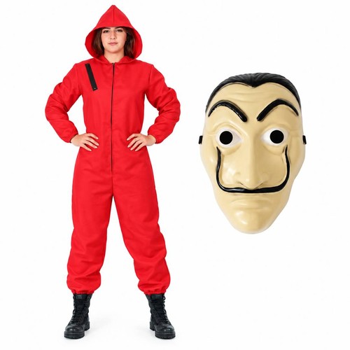 Adult red hooded jumpsuit - adult,