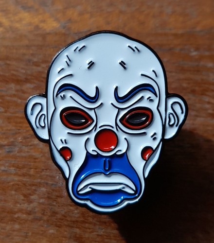 Clown mask metal enamel pin - clown,