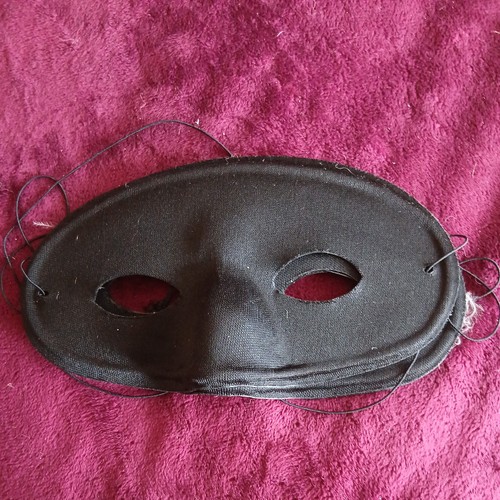 Black robber satin masquerade - robber,