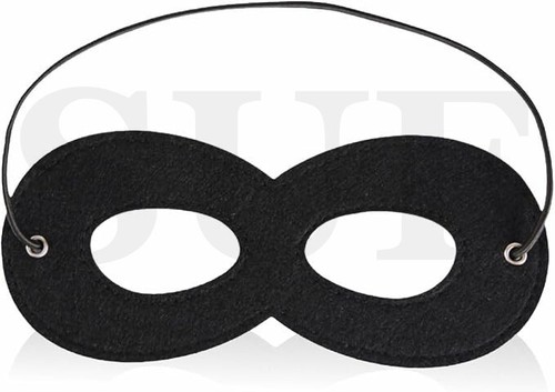Black eye mask domino - black, robber